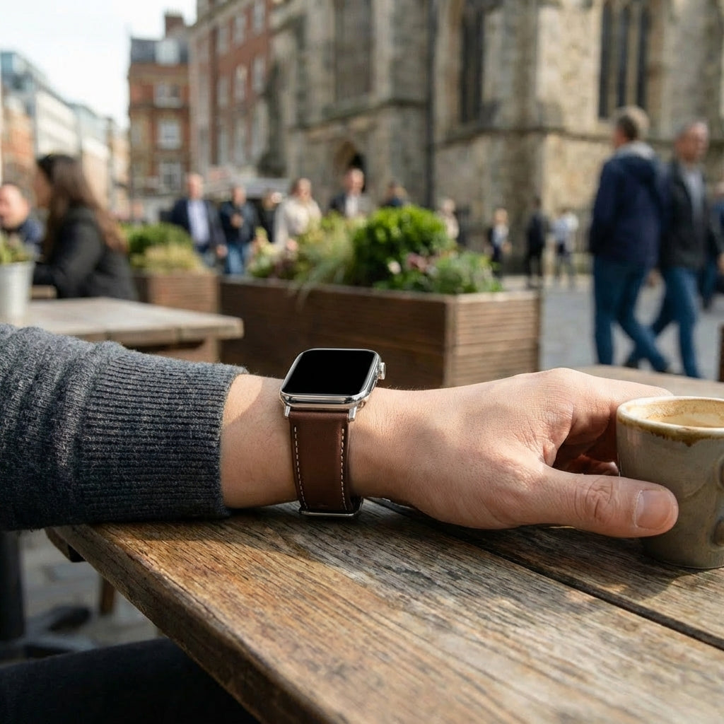 Redmi Watch 4 Lederarmband (Dunkelbraun)