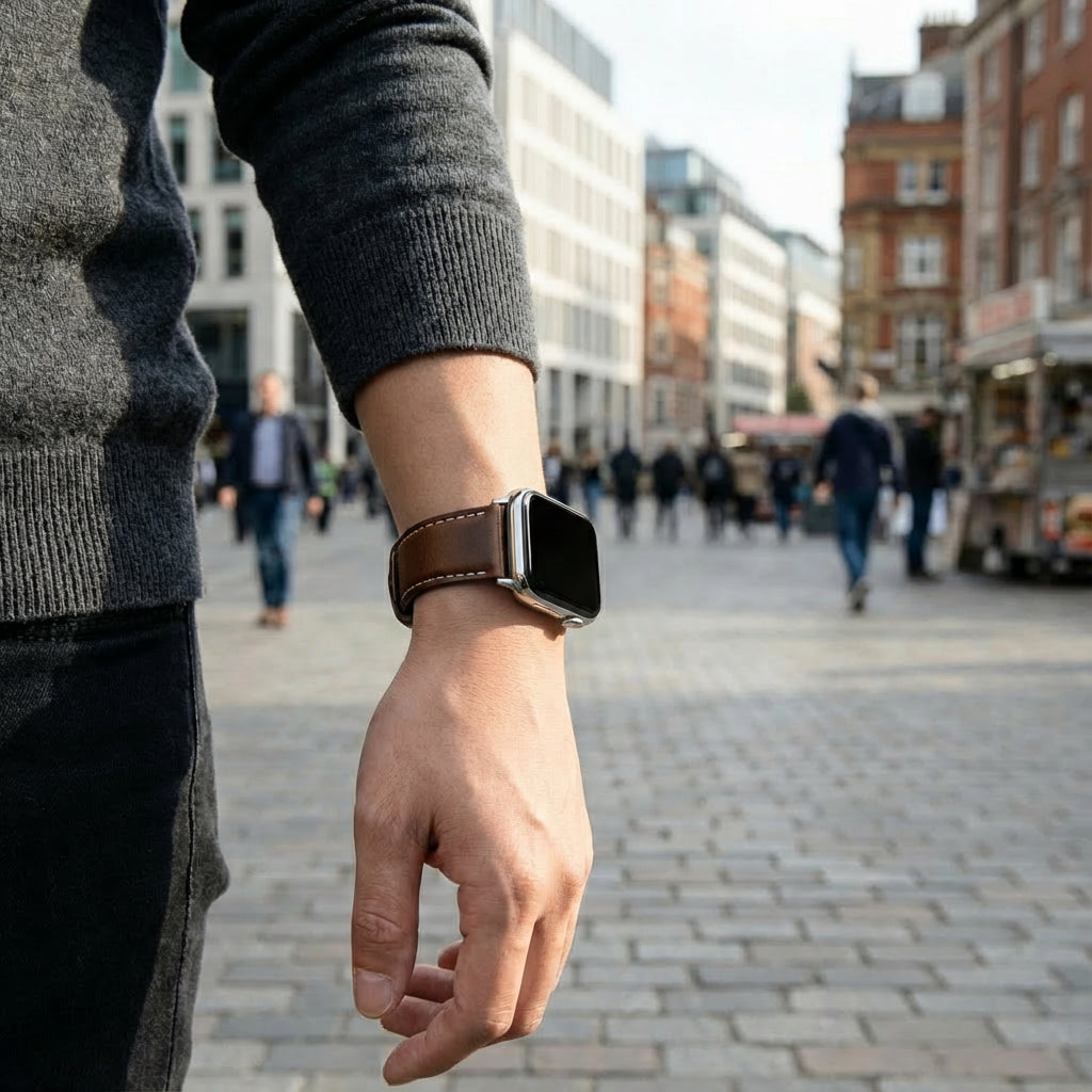 Redmi Watch 4 Lederarmband (Dunkelbraun)