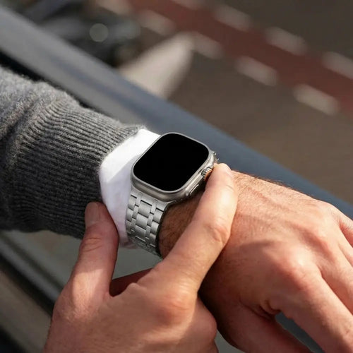 Apple Watch Premium Magnetic Steel Strap (Titanium Gold)
