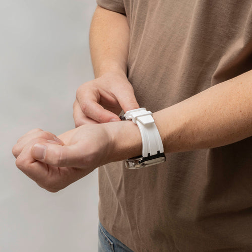 Bandz Apple Watch Ultra Silikonarmband Luxus Liquid (Weiß/Schwarz)