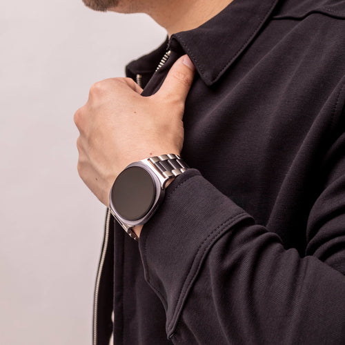 Bandz Samsung Galaxy Watch 8 Classic Stahlarmband 'Classic' (Silber/Schwarz)