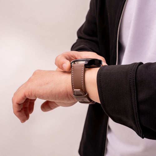 Huawei Watch Ultimate 'One Push' Leather Strap (Dark Brown)