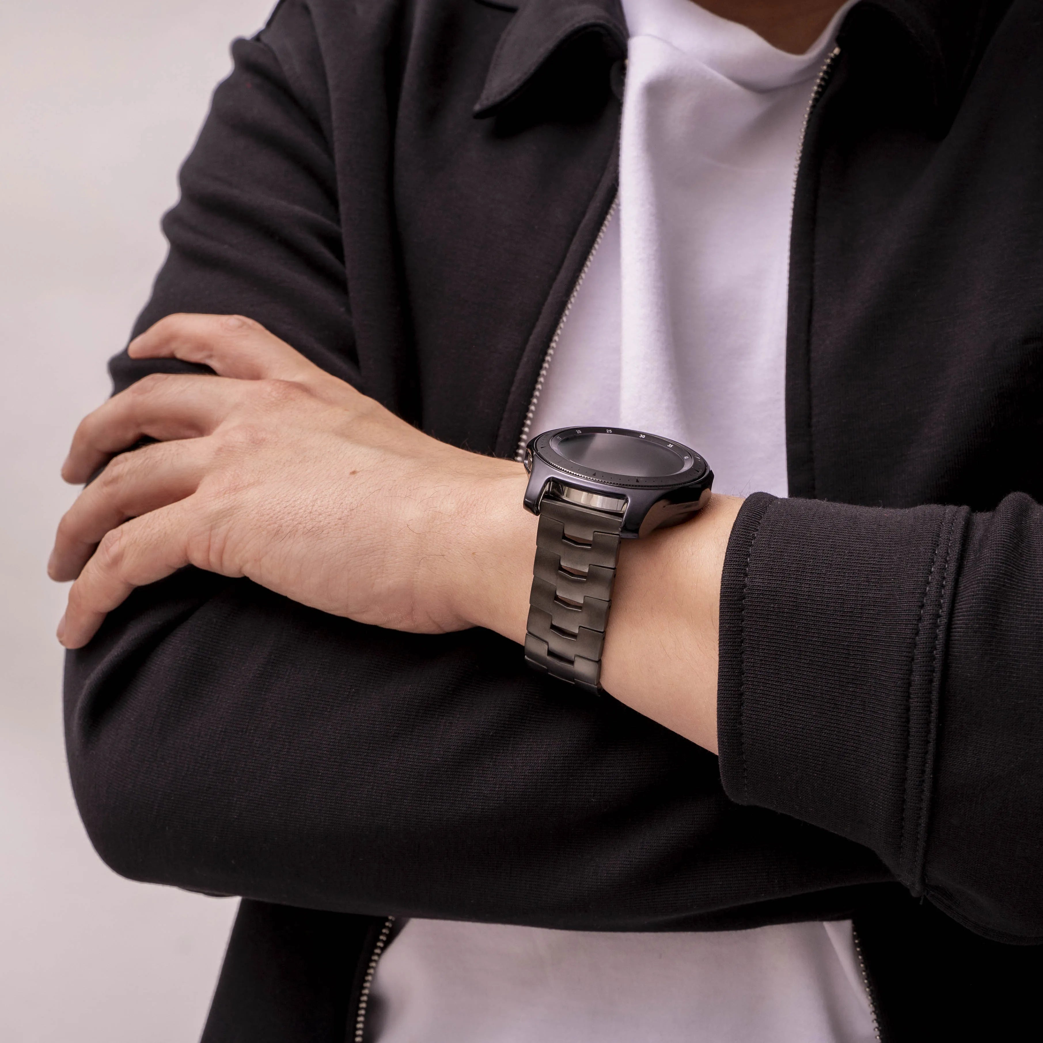 Oppo Watch X2 Gebürstetes Titanarmband (flacher Verschluss) (Graphit)