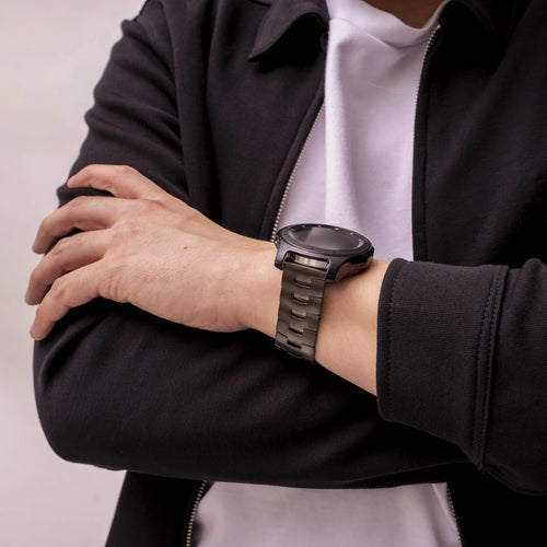Polar Grit X Pro Titanium Grain Strap (Flat Clasp) (Graphite)