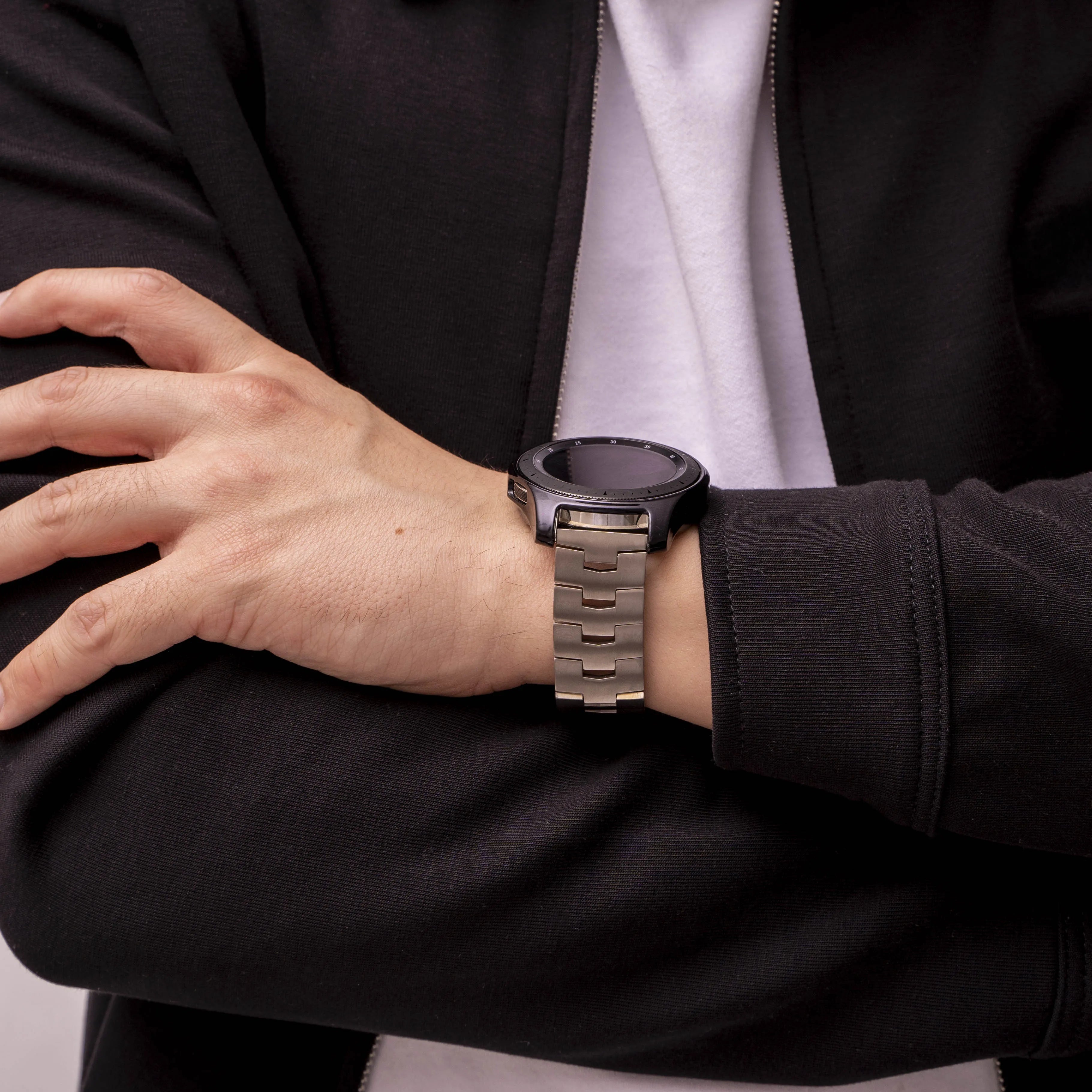 Oppo Watch X2 Gebürstetes Titanarmband (flacher Verschluss) (Silber)