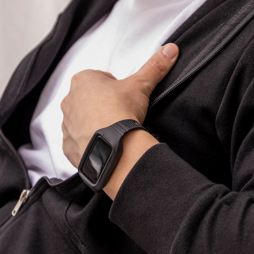 Huawei Band 10 TPU-Armband mit Rahmen (Schwarz)