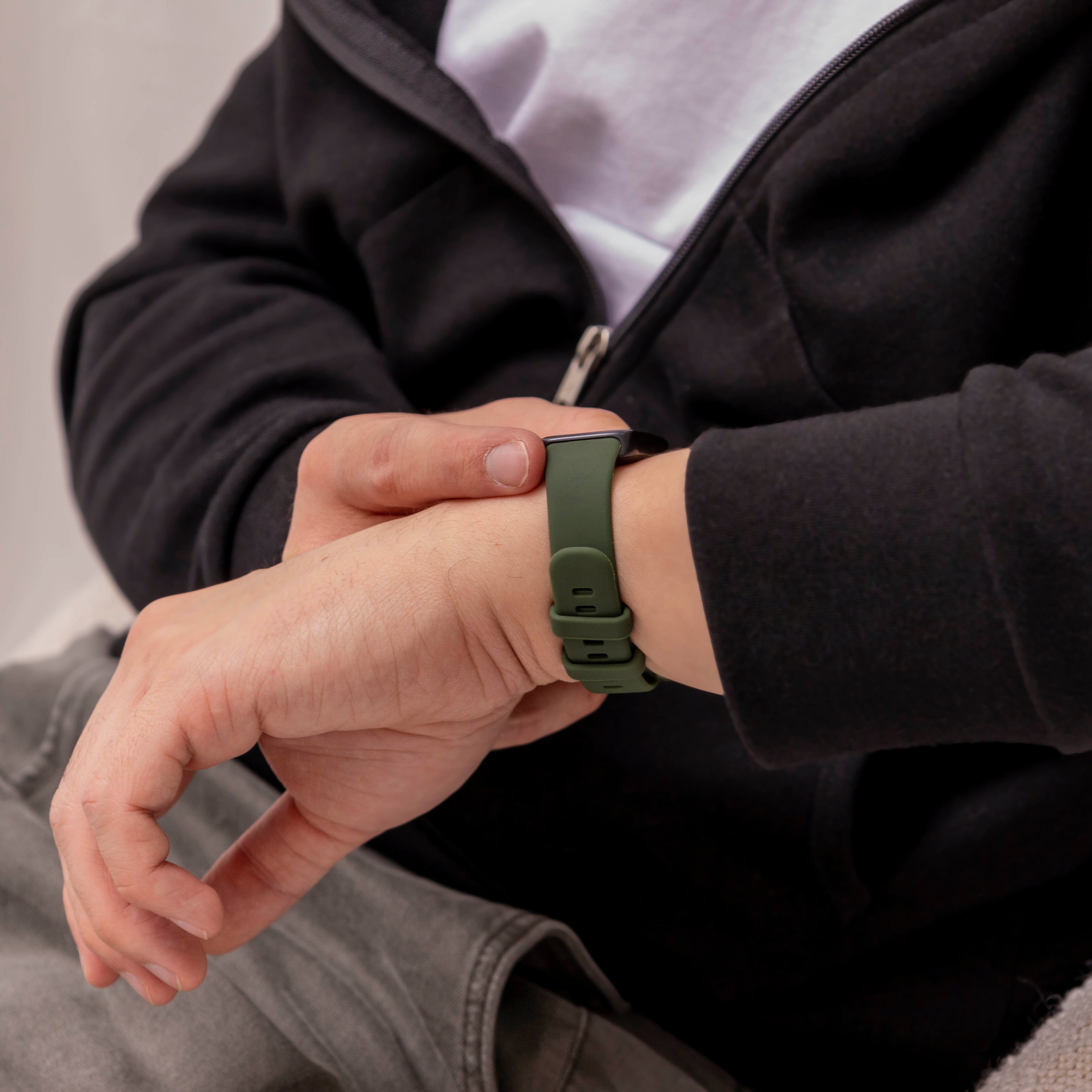 Huawei Band 10 Classic Silikonarmband (Dunkelgrün)