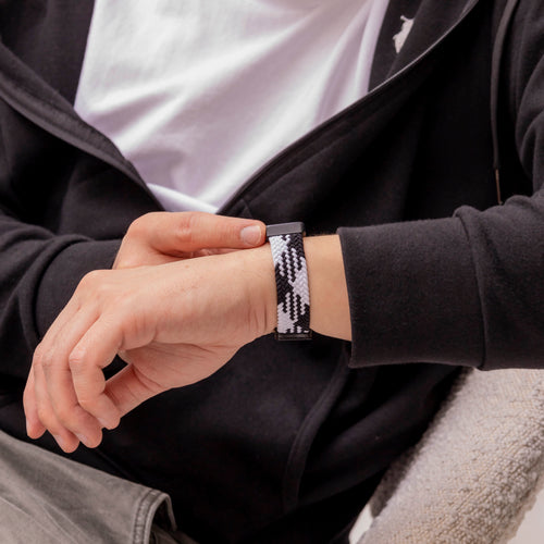 Huawei Band 9 Geflochtenes Armband (Mandala Schwarz)