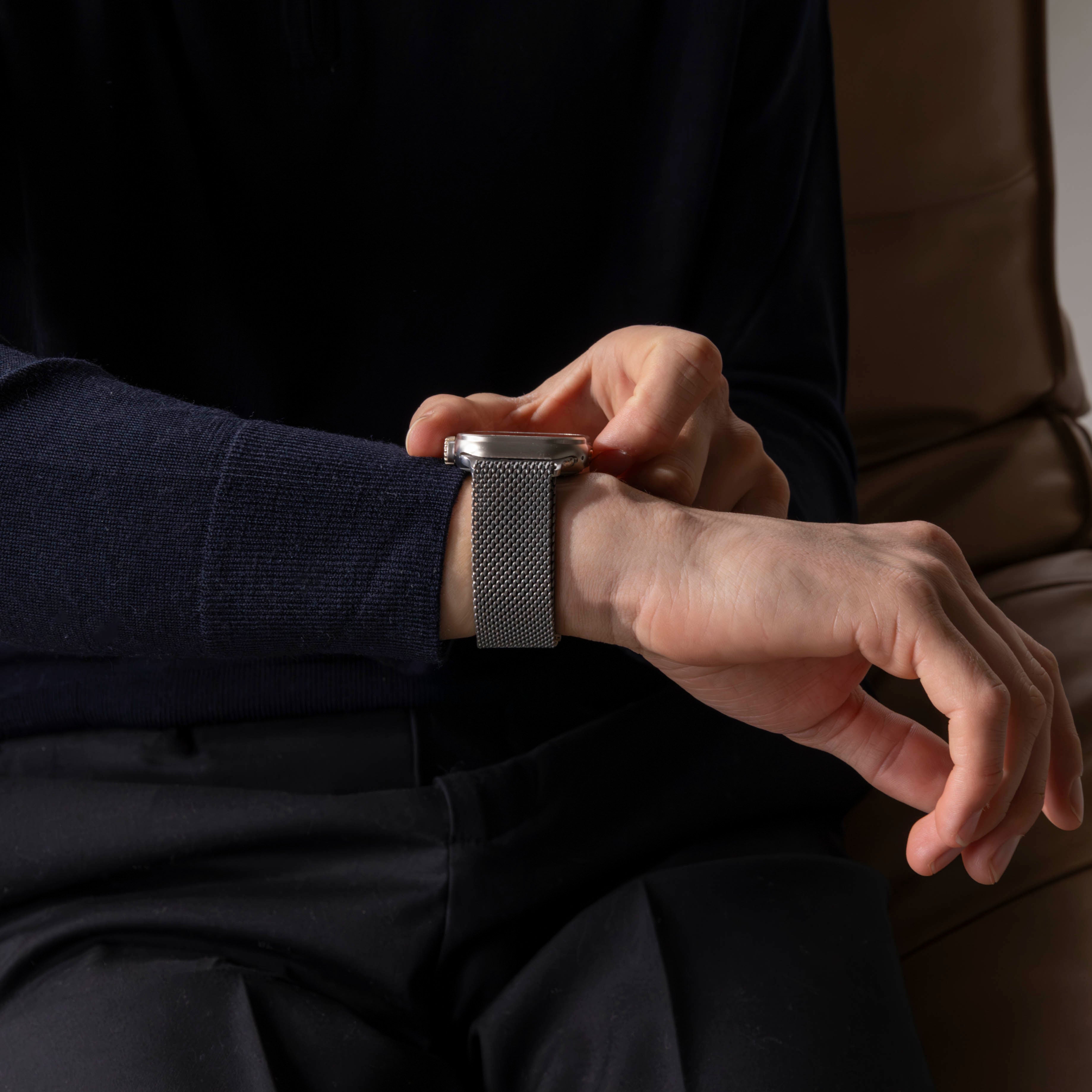 Apple Watch Ultra Titan Milanese Armband (Silber)