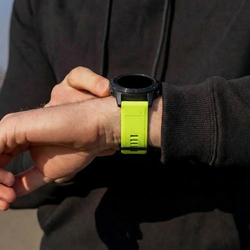 Garmin Fenix 5 (Plus) / 6 (Pro) Silikonarmband (Hellgrün)