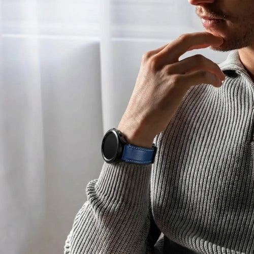 Samsung Galaxy Watch 7 - 40mm Hybrid Leather Strap (Dark Blue)