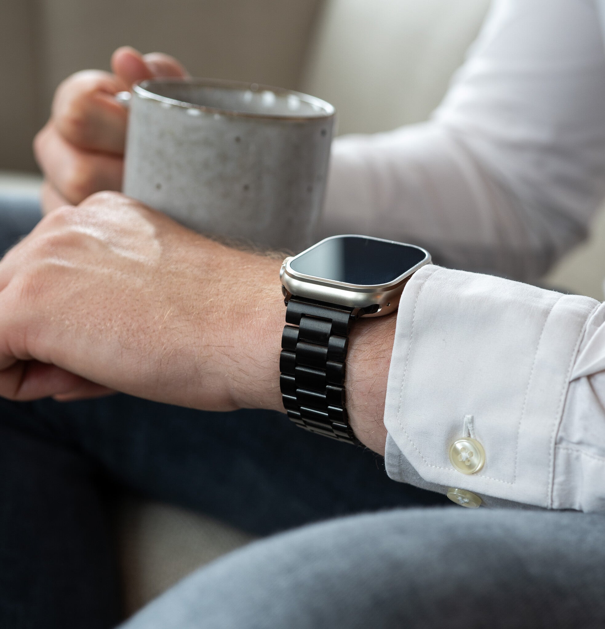Apple Watch Ultra Stahlarmband (Dunkelgrau)