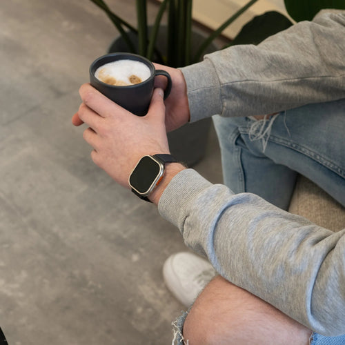 Bandz Apple Watch Milanese Loop Armband (Schwarz)