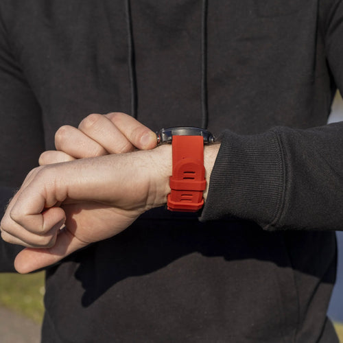 Silicone Strap, red, lifestyle photo