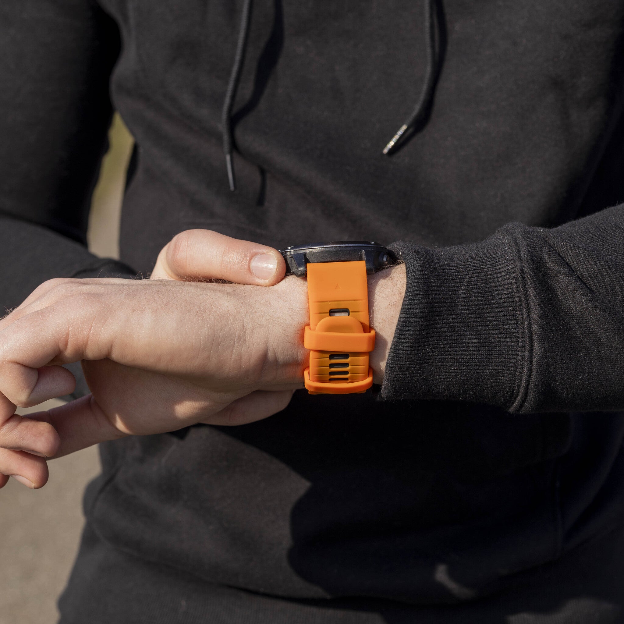Garmin Tactix 7 Schnalle Sport Amrband (Orange/Schwarz)