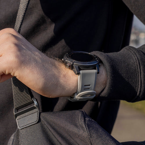 Garmin Fenix 5x / 6x Silikonarmband (Grau)