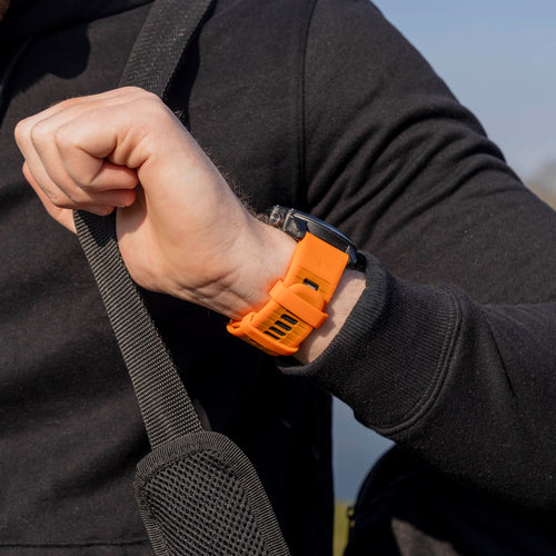 Garmin Fenix 5x / 6x Schnalle Sport Amrband (Orange/Schwarz)