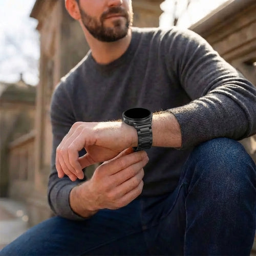 Bandz Samsung Galaxy Watch 8 Classic Titanium Strap 'Deluxe' (Black)