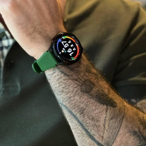 Twill Silicone Strap, army green, lifestyle photo