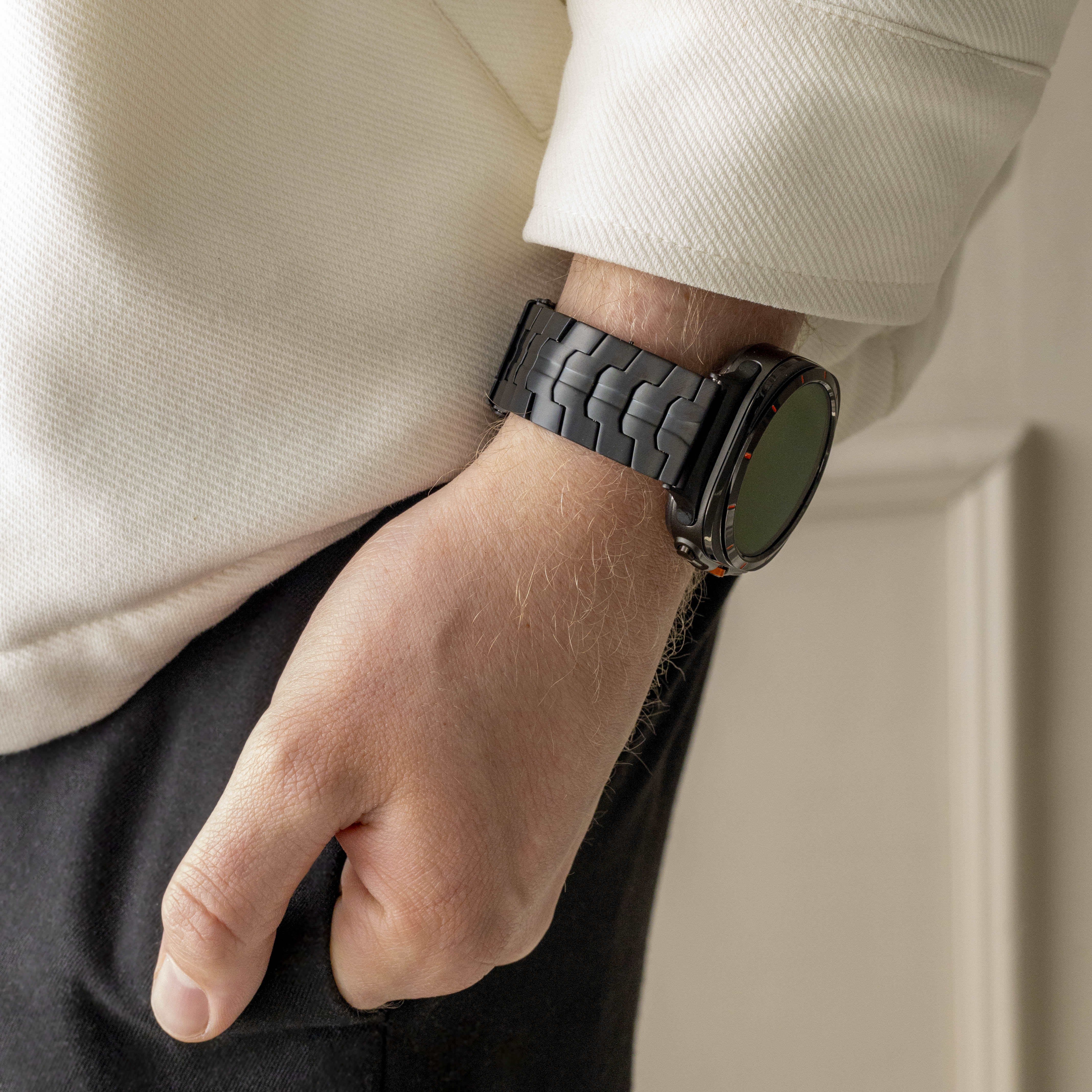 Bandz Samsung Galaxy Watch Ultra 2 Titanarmband 'Iron' (Schwarz)