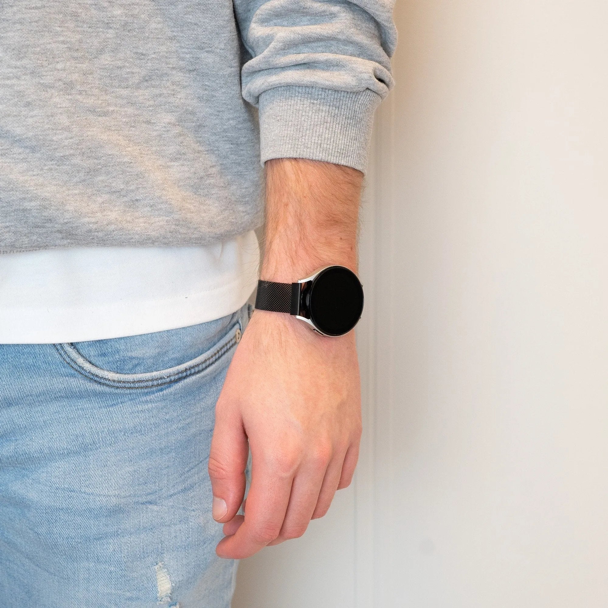 Bandz Suunto Run Milanese Loop Armband (schwarz)