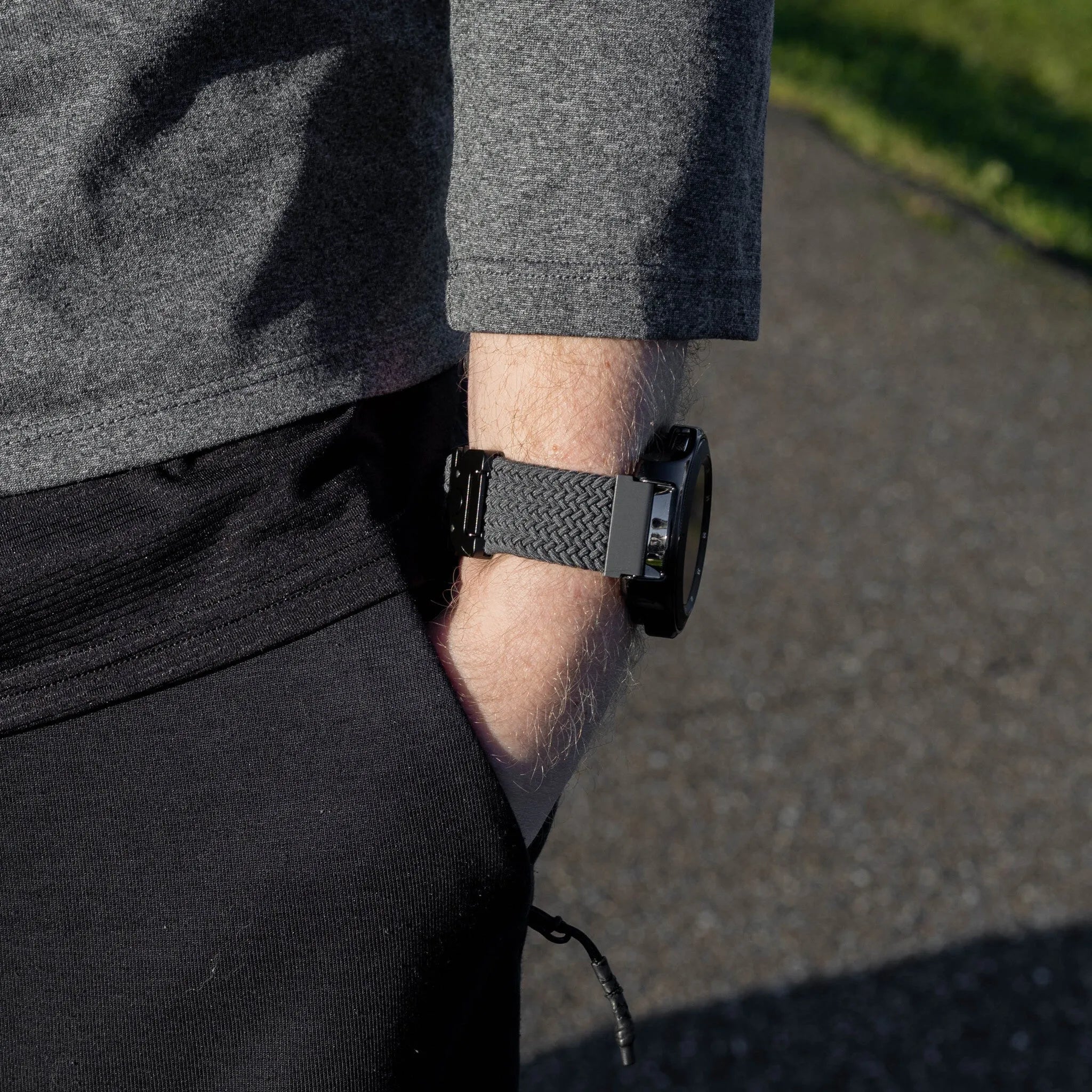 Suunto Race 2 Geflochtenes Armband mit P-Schnalle (Grau)