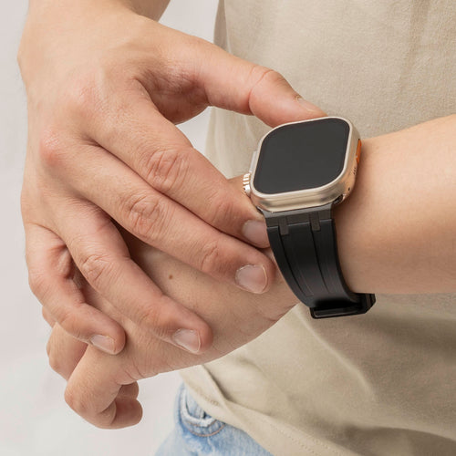 Apple Watch Ultra Luxury Liquid Silicone Strap (Black)