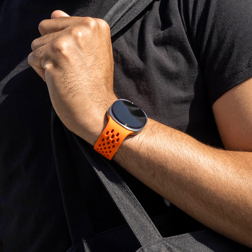 Samsung Galaxy Watch 8 - 40mm Silikonarmband mit Löchern (Orange)