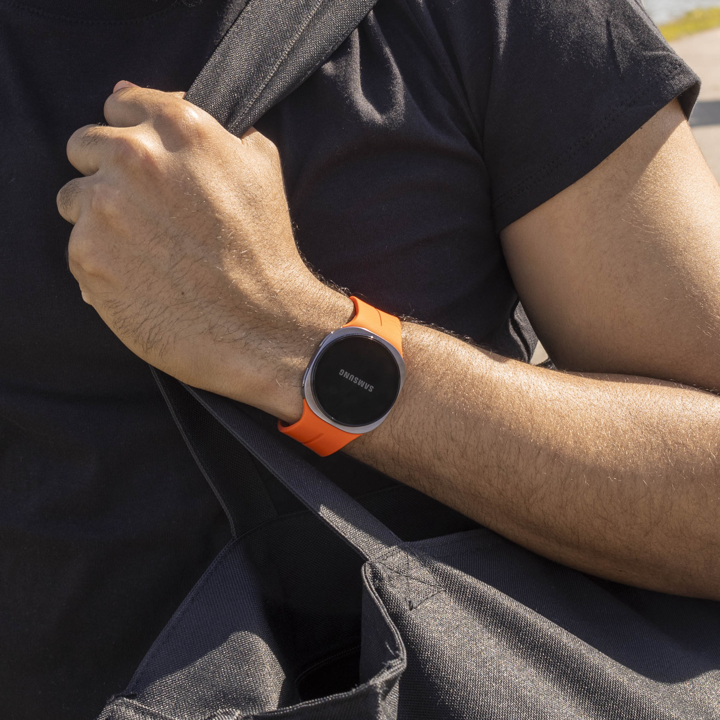Samsung Galaxy Watch 9 - 44mm D-Buckle Silicone Strap (Orange)