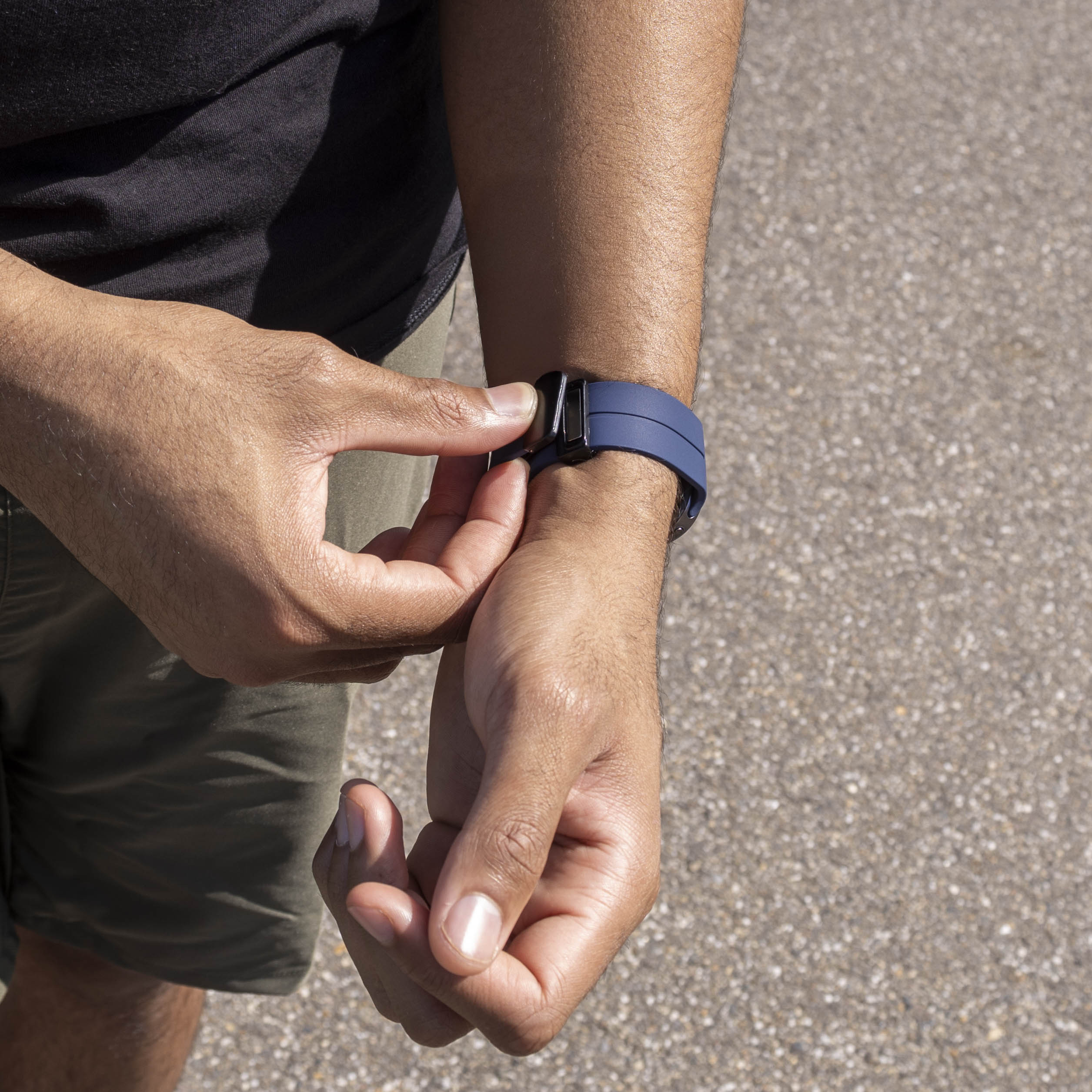 Samsung Galaxy Watch 8 Classic D-Schnalle Silikonarmband (Dunkel Blau)