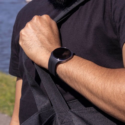 Samsung Galaxy Watch 8 - 44mm D-Schnalle Silikonarmband (Schwarz)