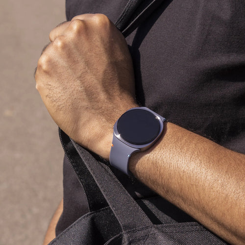 Silicone Strap, grey-blue, lifestyle photo