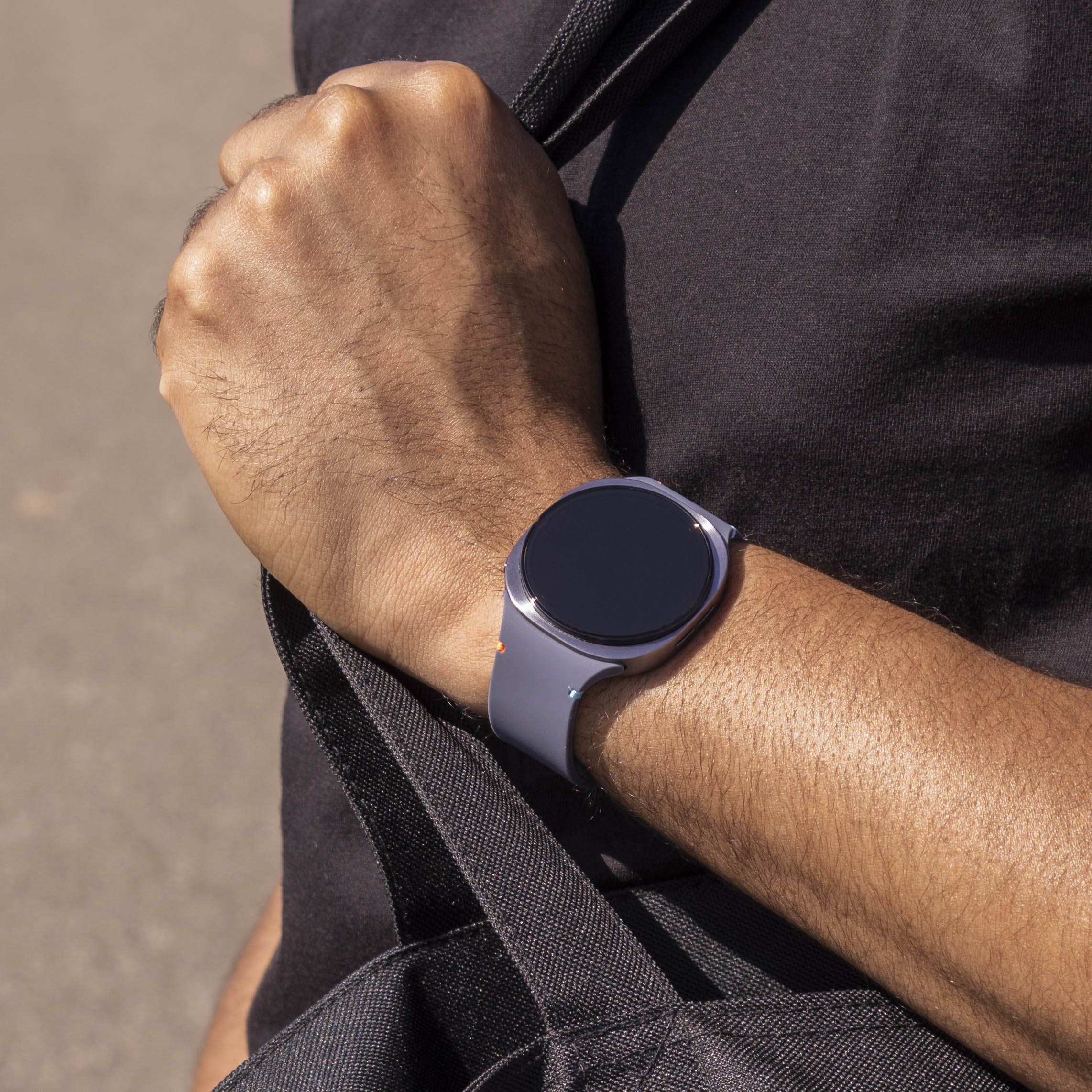 Samsung Galaxy Watch 8 - 44mm Silikonarmband (Grau/Blau)