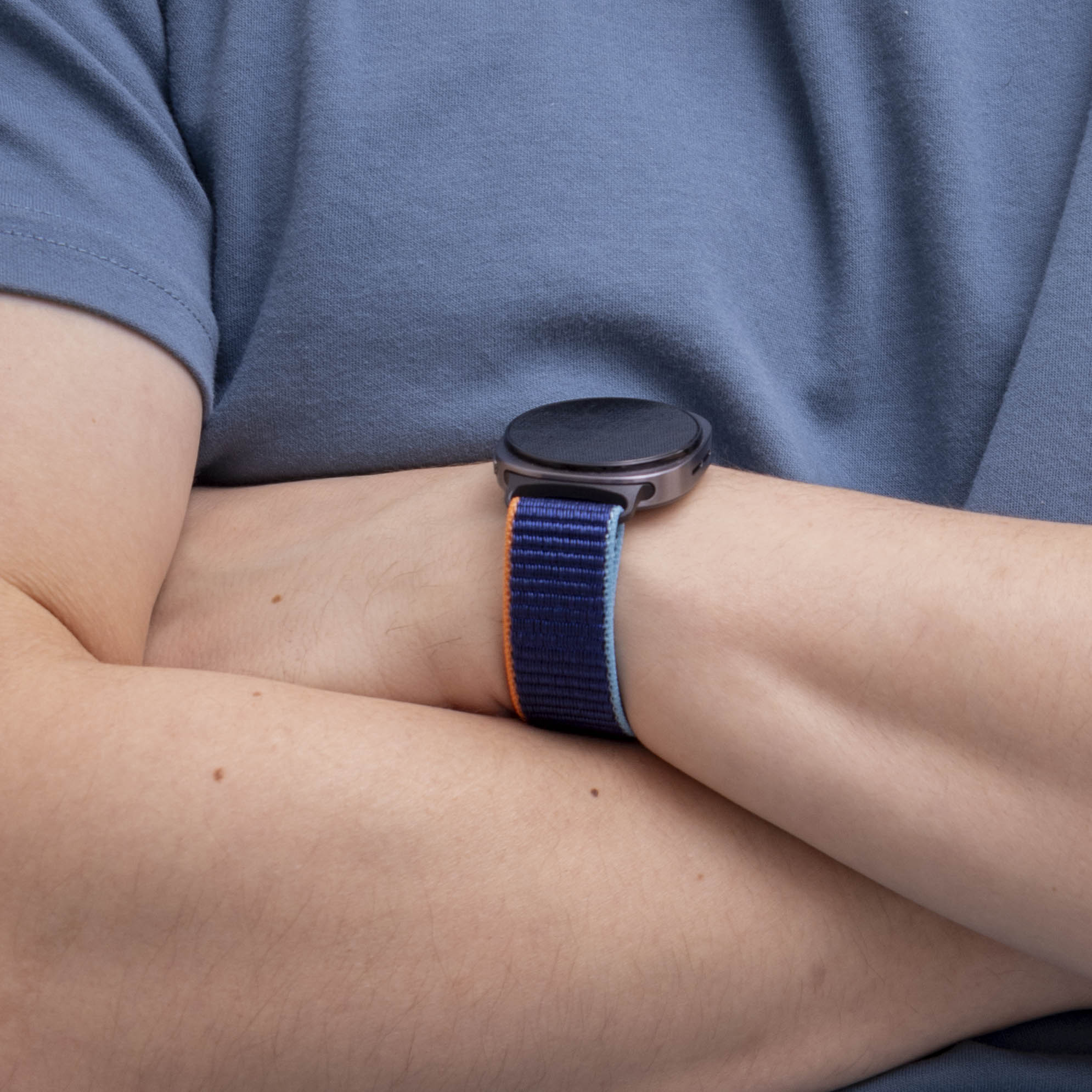 Samsung Galaxy Watch 8 - 40mm Nylonarmband (Dunkel Blau Mix)