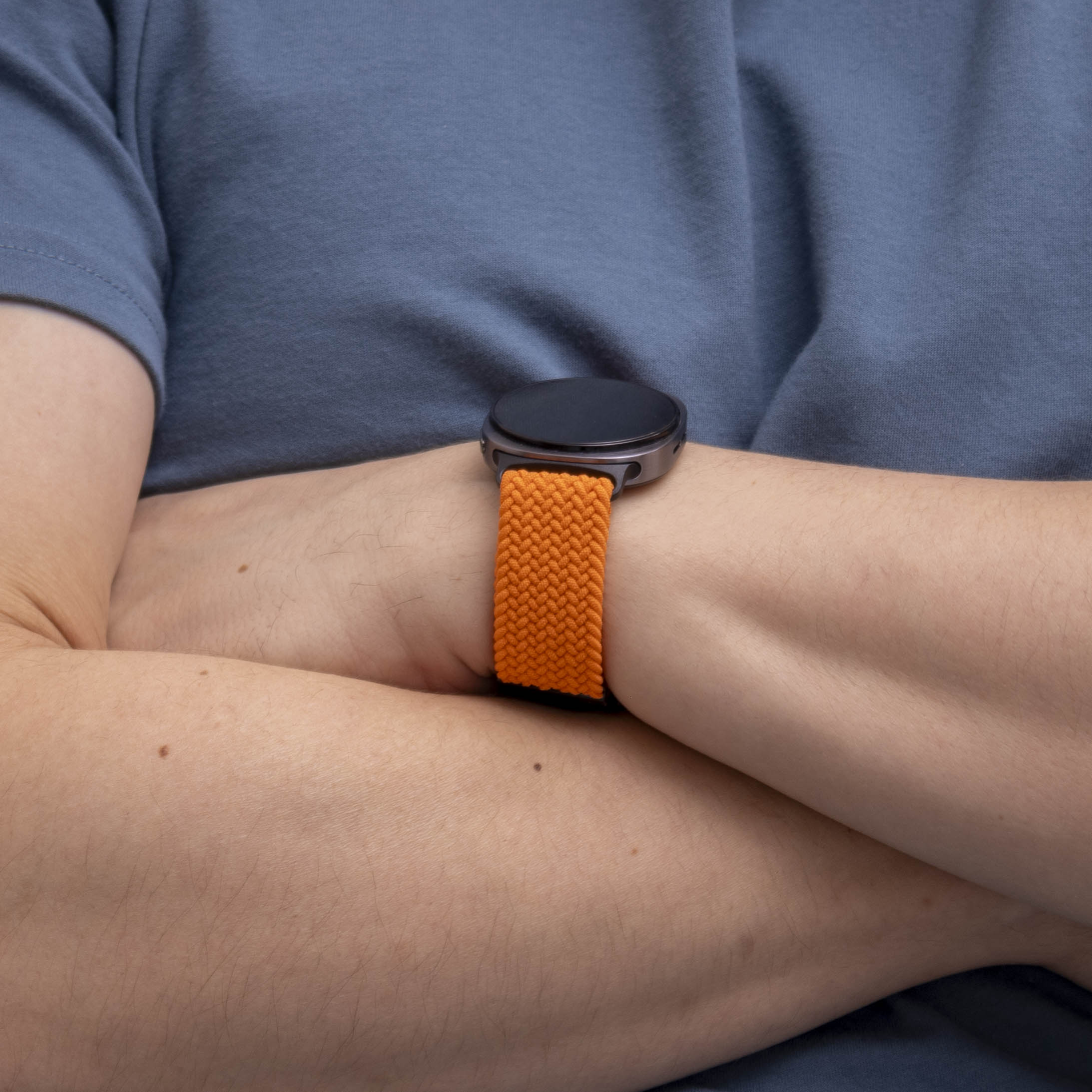 Samsung Galaxy Watch 9 - 44mm Geflochtenes Armband mit P-Schnalle (Orange)