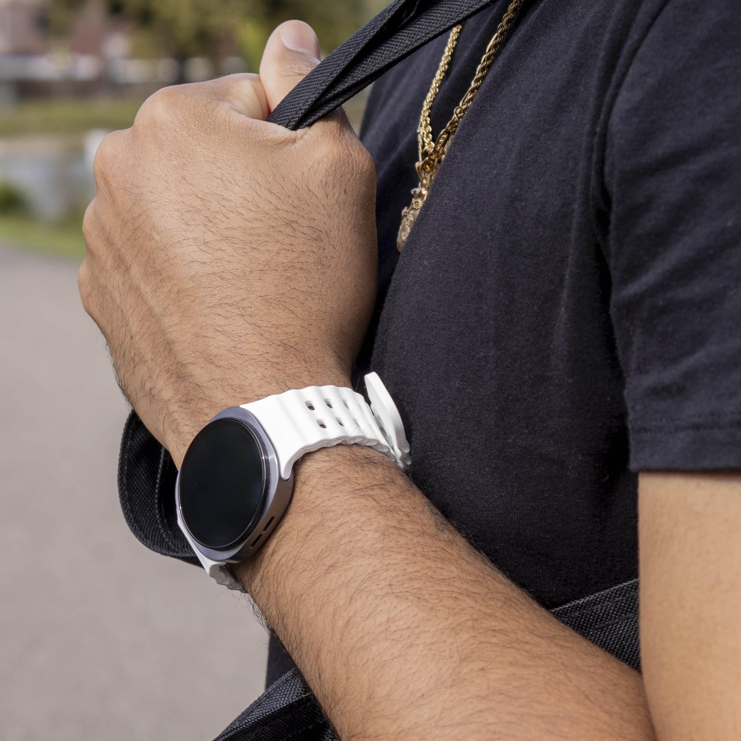 Samsung Galaxy Watch 9 - 44mm Ocean Strap (White)