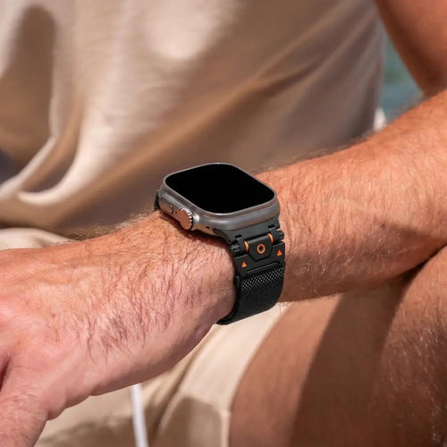 Bandz Apple Watch Rugged Milanese Loop Strap (Black)