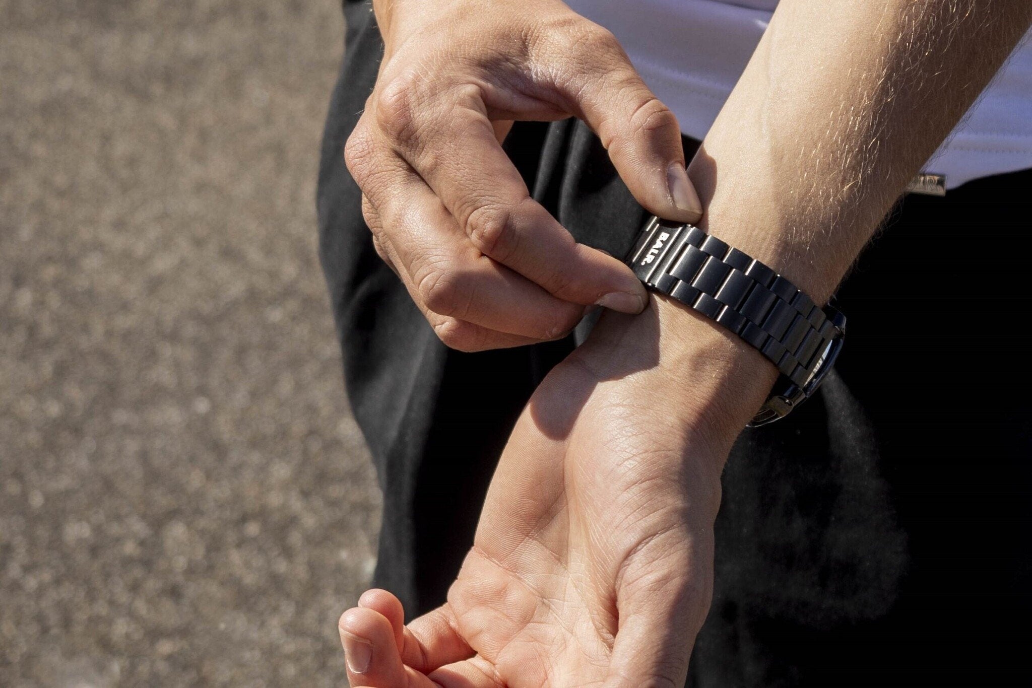 BALR Samsung Galaxy Watch 3 45mm Steel Link Strap (Black)