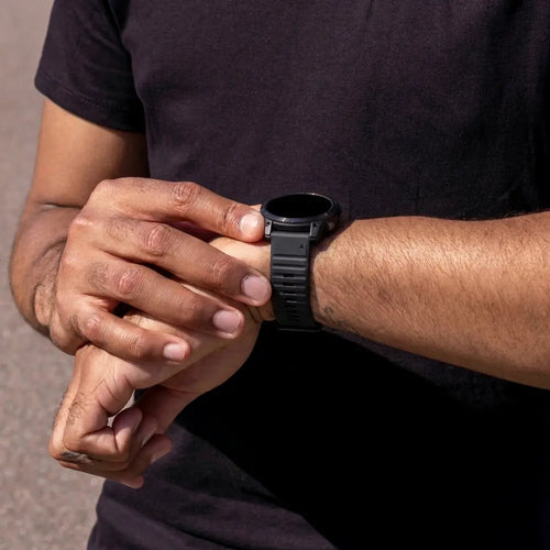 Garmin Forerunner 965 outdoor siliconen band (zwart)