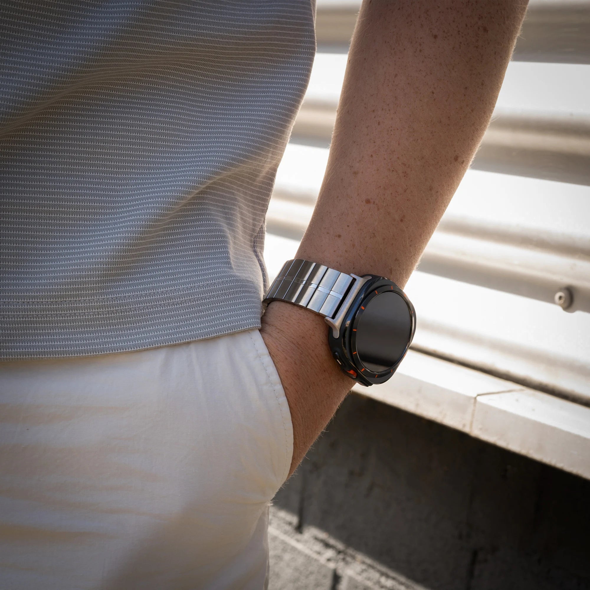 Samsung Galaxy Watch Ultra Luxus-Metallarmband (Silber)