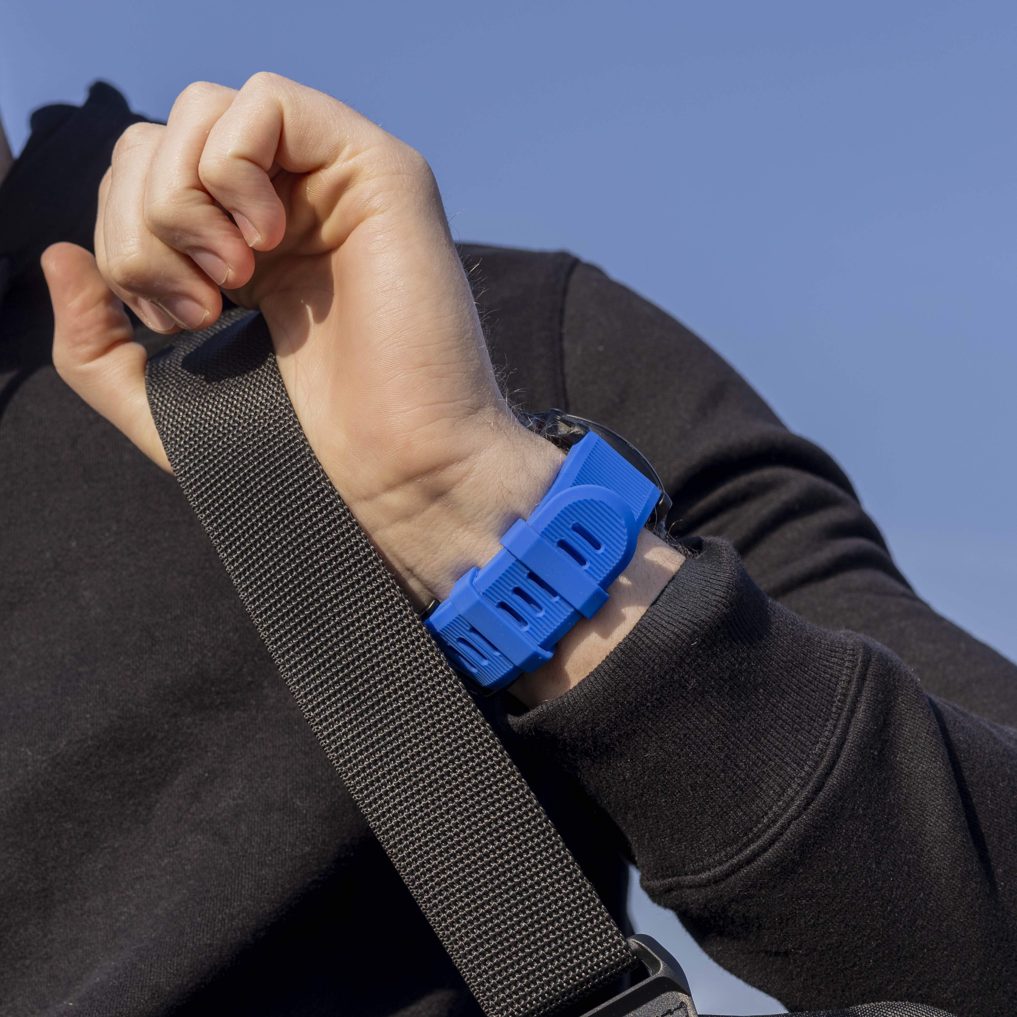 Garmin Quatix 3 / 6x / 7x Solar Silicone Strap (Blue)