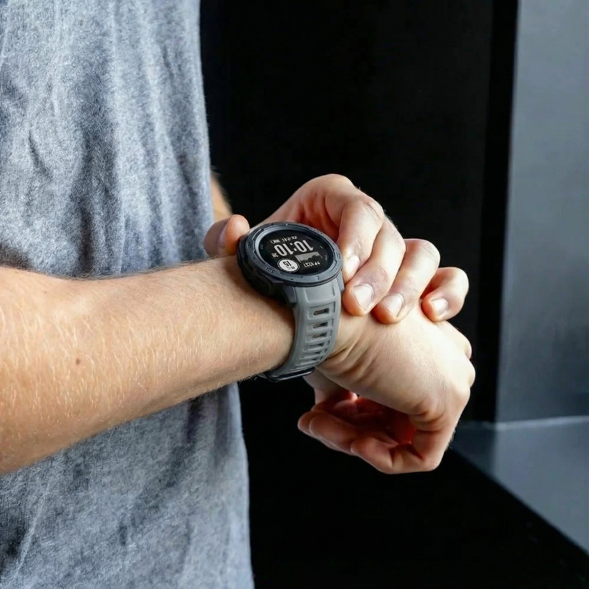 Garmin Instinct 1/2 Silikonarmband (Grau)