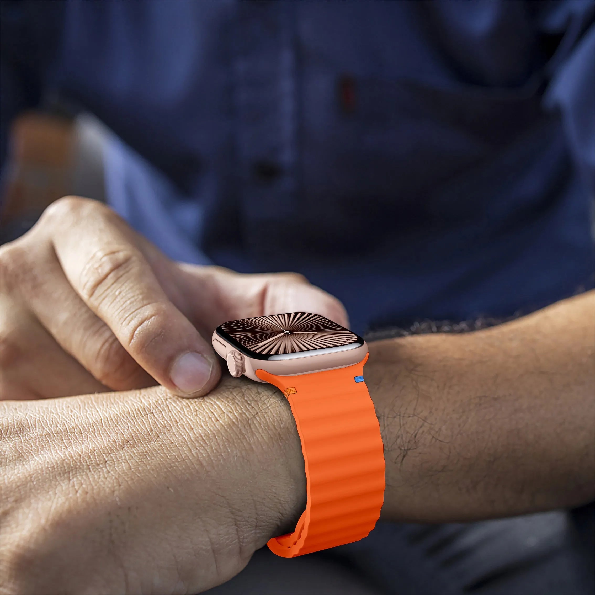 Apple Watch Wave Silikonarmband (Orange)