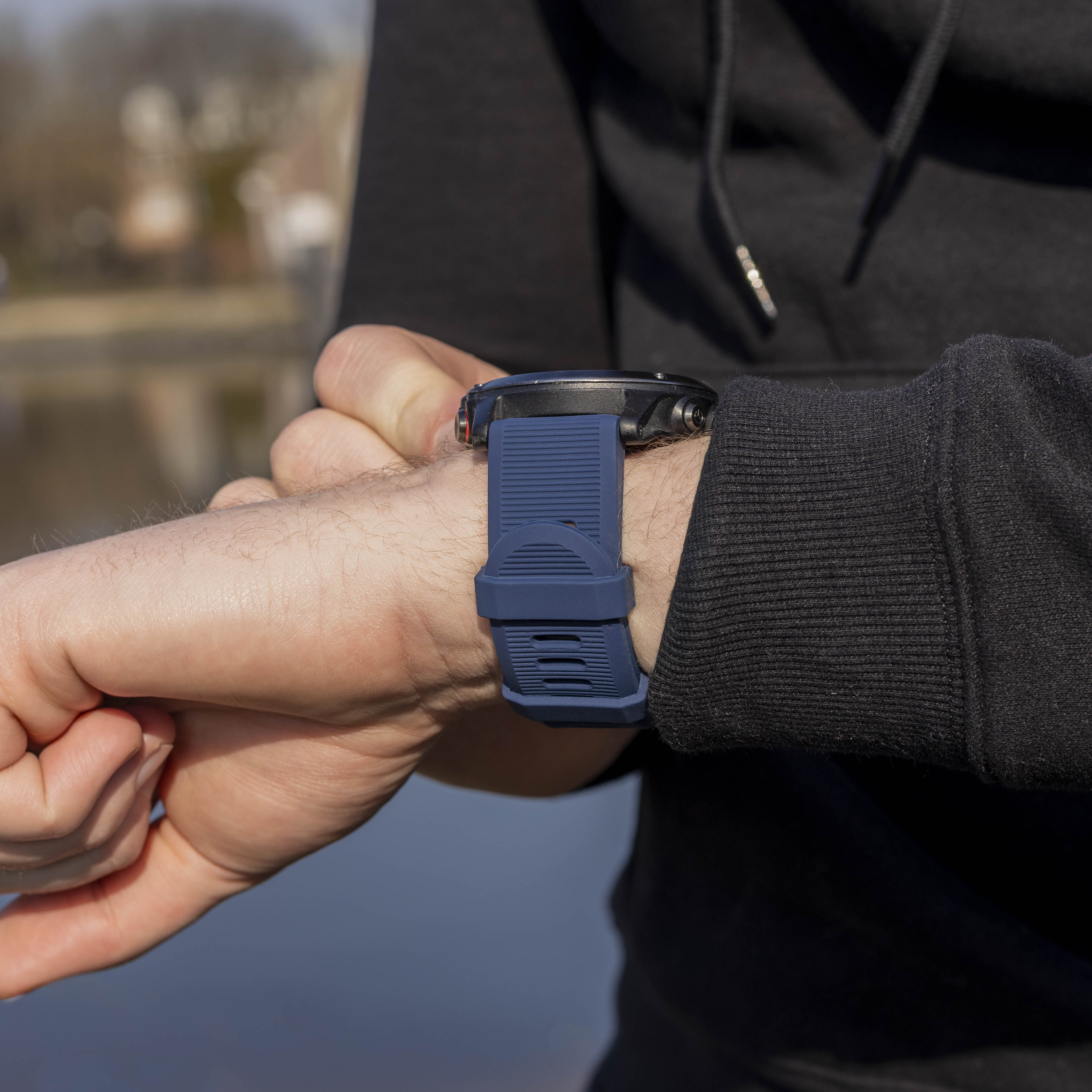 Garmin Fenix ​​5x / 6x Silikonarmband (Dunkelblau)