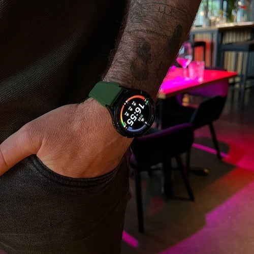 Twill Silicone Strap, army green, lifestyle photo