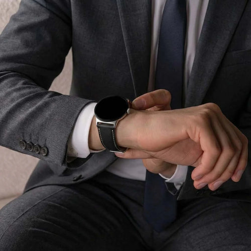 Google Pixel Watch 3 - 45mm Lederarmband (Schwarz)