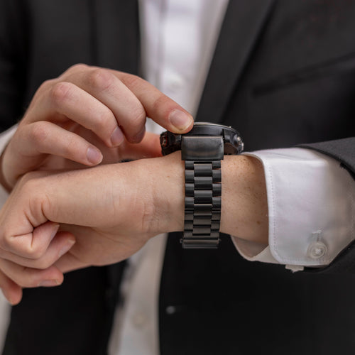 Garmin Fenix ​​5x / 6x Stahlband (Schwarz)