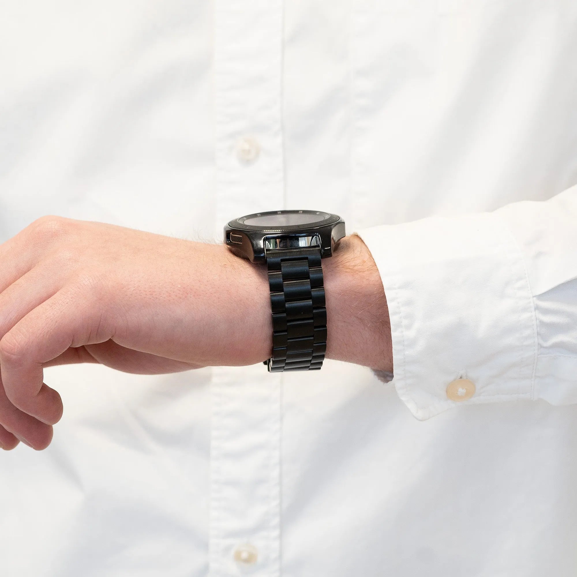 Bandz Oppo Watch X2 Titan Gliederarmband (Schwarz)