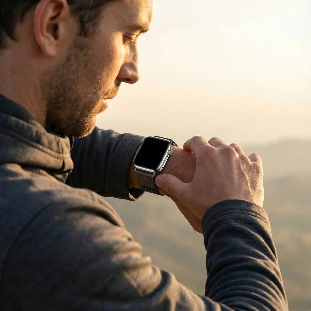 Apple Watch Canvas Armband (Schwarz)