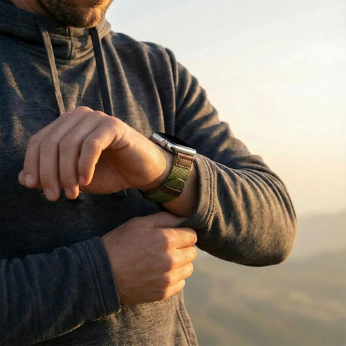 Apple Watch Canvas Armband (Armee Grün)